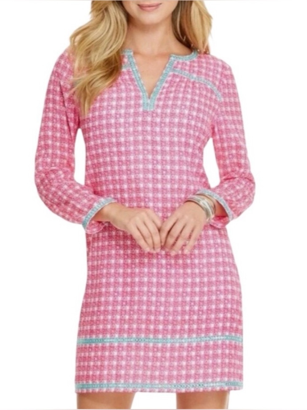 Vineyard Vines Cowrie Shell Silk Tunic Dress Size 6 New England Resort Preppy